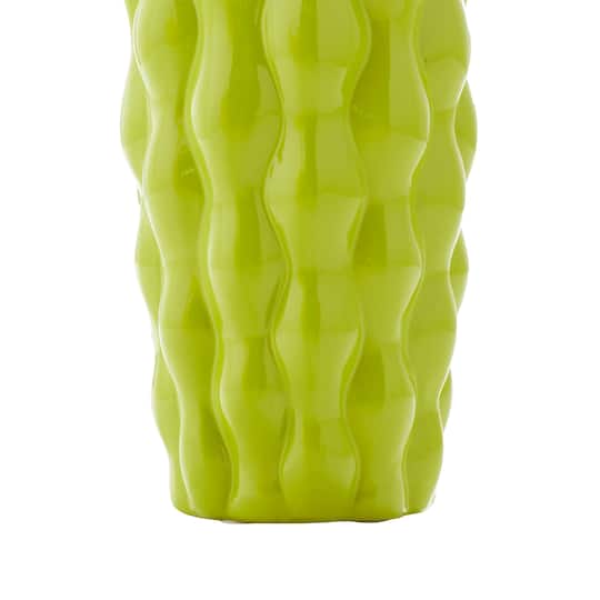 18" Bright Ceramic Coastal Vase Set